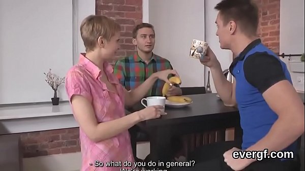 Skint boyfriend allows slutty buddy to_plow his ex-girlfriend_for bucks