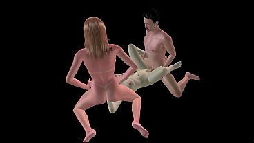 Animated Shemale Porn - Man Fucking Girl Missionary while She Licks Shemale Dick
