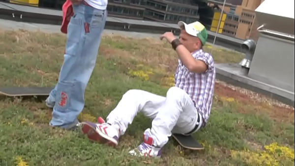 German Skater Twinks In Rough Fucking And Sniffing On The Roof thumbnail
