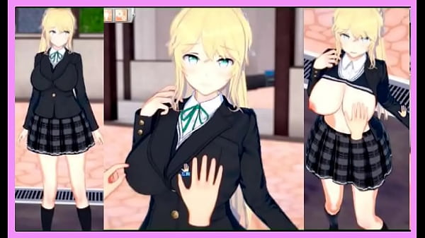 エロゲーコイカツ 可愛い金髪帰国子女爆乳jk マーガレット ちゃんがおっぱい揉みまくられる３DCGエロアニメ動画