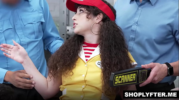 Shoplifter pixie smalls having four dominating studs fucking her holes 