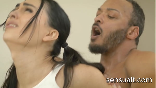 Big tit teen TS black haired slut seduces her step-dad for deep ass fucking 