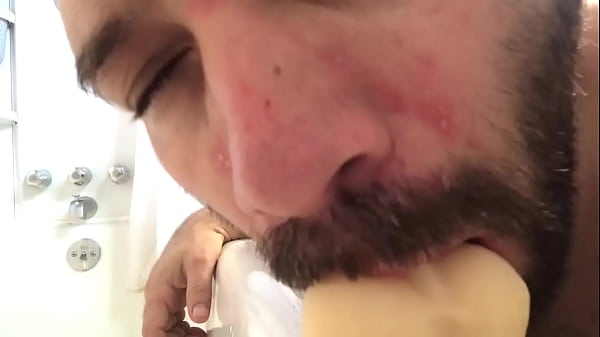 Dildo sucking sensually and deeply 