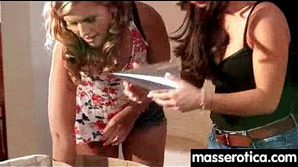 Teen eats milf pussy at oily threesome 9