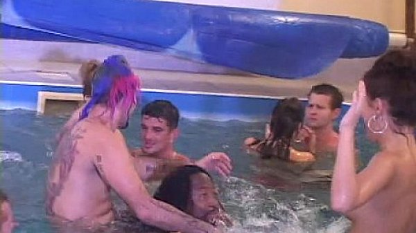 Nice gang bang action 