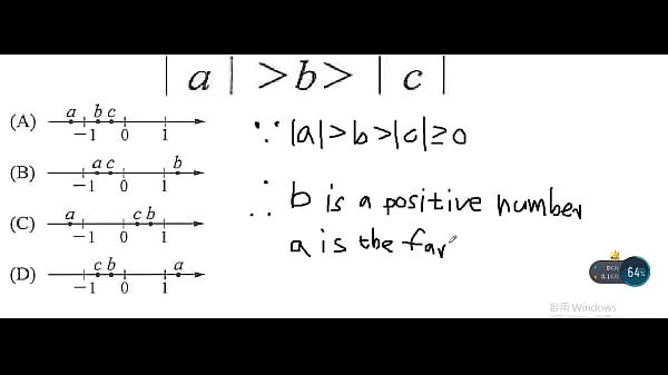 Which of the following might be therelative positions of ab and con the_number line