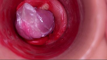 Nonton The Camera Inside The Deep Pussy Records A Huge Ejaculation With A Stuck Condom thumbnail