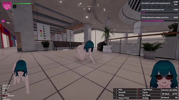 Secret flasher manaka quests in mall voyeur game 