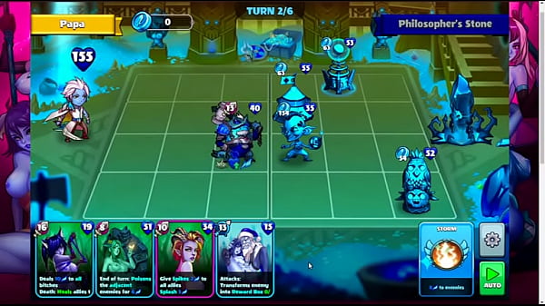 Cunt wars gameplay and erotic scene with demoness 