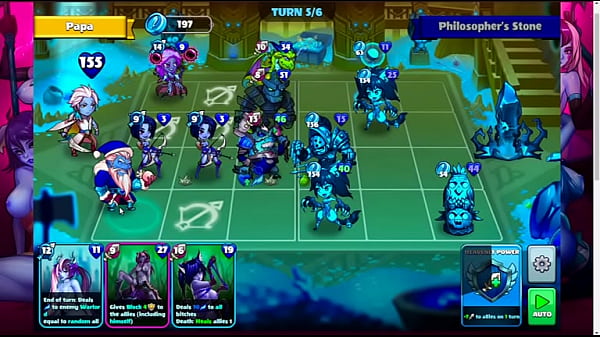 Cunt wars gameplay and erotic scene with demoness 