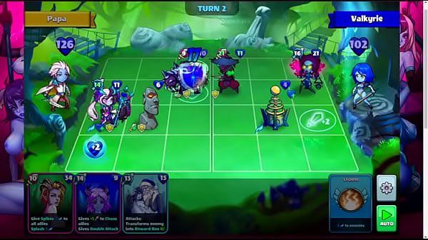 Cunt wars gameplay and erotic scene with demoness 