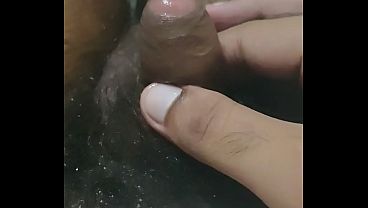 Really softy cock lots hair in oily wet