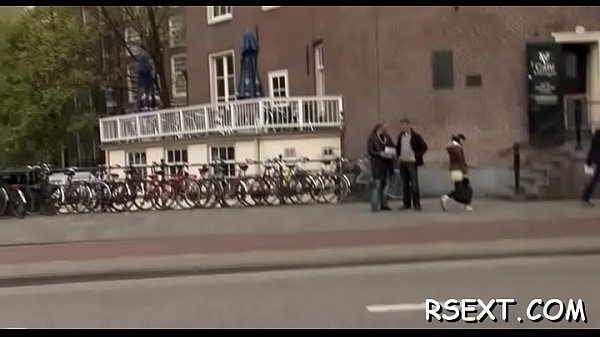 Fake tit sweetheart gives head 