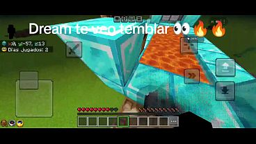 Jugando Minecraft con lobos 