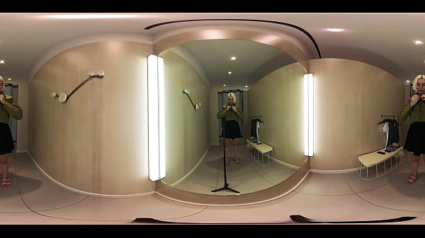 Play MP4 - VR Try On Haul transparent clothes at the mall&period; Video VR 360 See thru clothes in fitting room