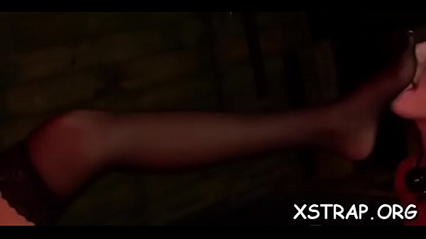 Appealing redhead gets slit destroyed bygigantic toys