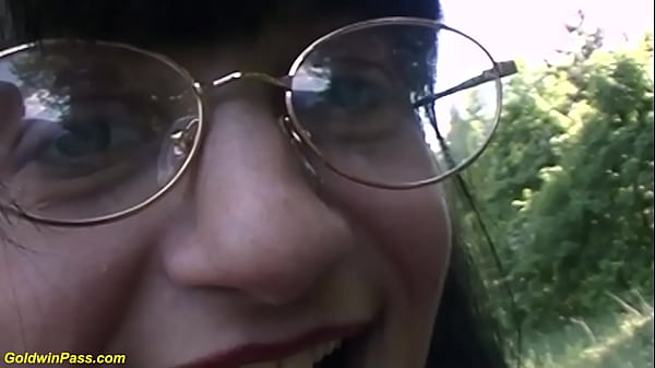 Cute Chick With Glasses Picked Up For Real Fuck Orgy In Nature thumbnail