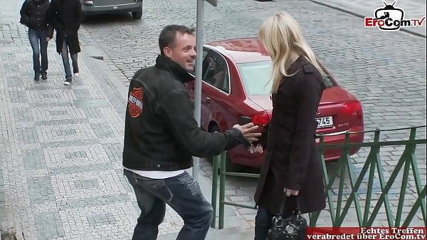 Skinny 18yo czech Teen pick up for a handjob with a cumshot on her tits 