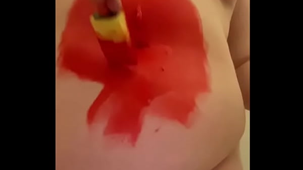 Painting my belly button 