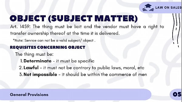 Law on Sales General Provisions