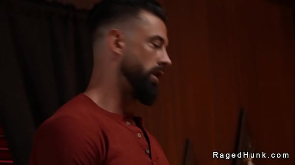 Muscle trucker Derek Kage after a long day on the road ends in motel with fellow driver Riley Mitchel and they suck each other and anal fuck 