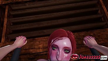 Triss Redhead Babe Animated Porn - Wild Cowgirl Bounce on Huge Cock Full of Groans, Floor Missionary Pounding Deep Inside Tight Pussy, Lifted Reverse Position Brutal Cum Inside Finish 