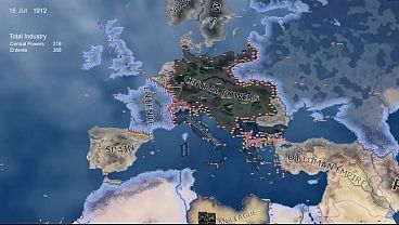 World war 1 time lapse hearts of iron iv