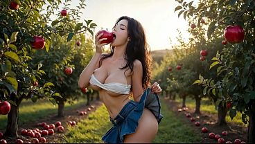 Brunette Apple Picker Slut: Orchard Blowjob & Hard Outdoor Fuck Ai Generated thumbnail