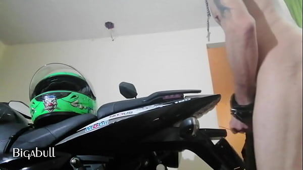 Sex with my hot motorcycle more my big and thick cock 