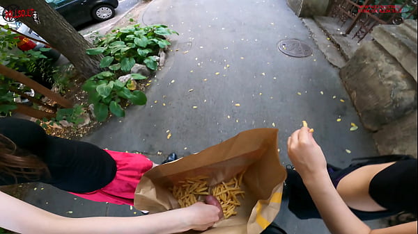 Play MP4 - Public double handjob in the fries  b a g &period;&period;&period;  I'm jerkin'it&excl; A whole new way to love McDonald's&excl;