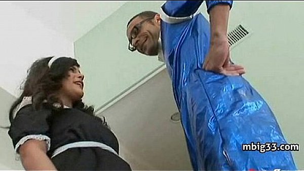 Busty chick devours a big black cock