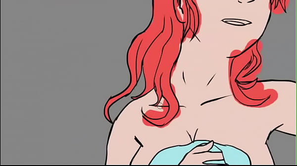 Dibujo r&aacute;pido de una chica pelirroja desnuda con una toalla