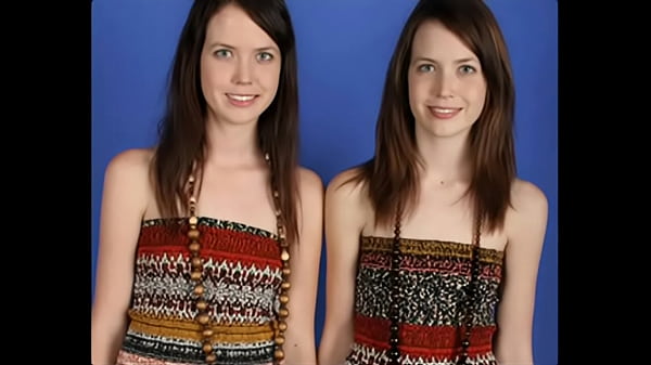 Identical_Lesbian_Twins posing together and showing all