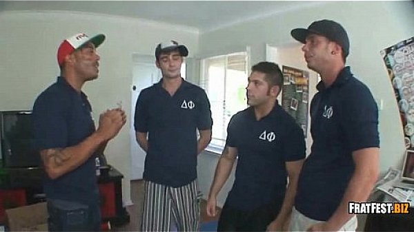 Four guys get into a sexy orgy 
