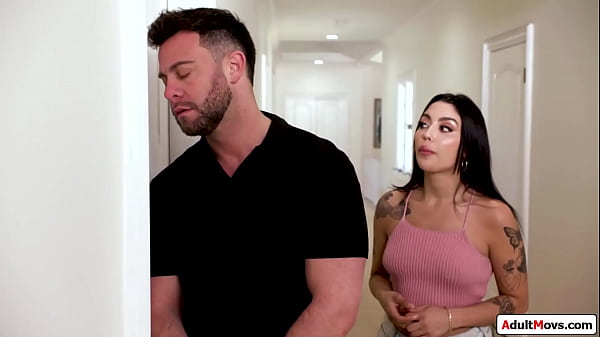 Guy thinks that his girlfriend should suck cock to get over her small tits babe agrees and is joined by her latin gf in deepthroating dick