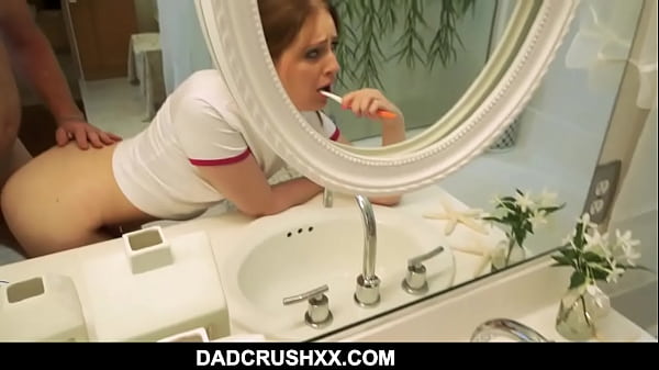 TeenStepdaughter Brushing Teeth Fuck POV