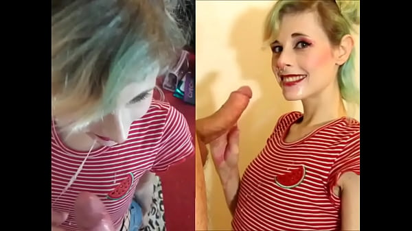 Sammy splosion blasted with cum in split screen