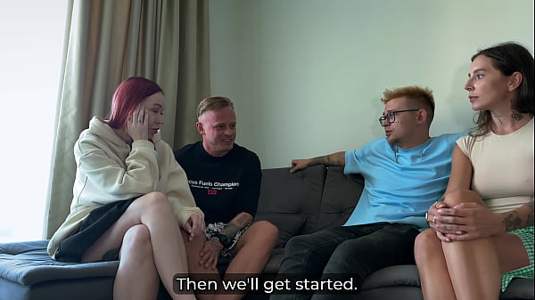 First Time Swingers Swap Wives For Wild Hotel Bed Share Fuck Till Cumshot thumbnail