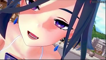 Clorinde bikini blowjob | Genshin Impact | Full & Pov version on Sheer & PTRN: Fantasyking3 