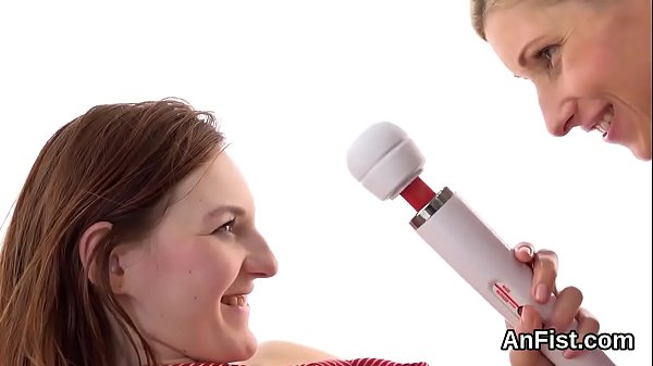 Lesbian nympho gets her shaven and anal fisted 