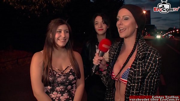 Young German Brunette Teen Pick Up A Man Outdoor thumbnail