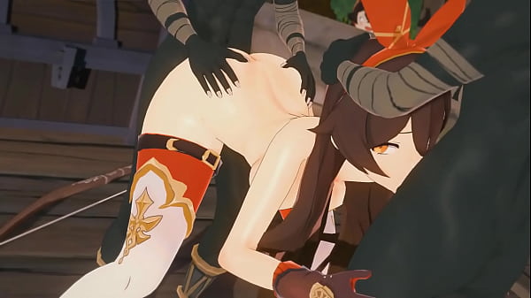 Amber takes two cocks at once 4odm