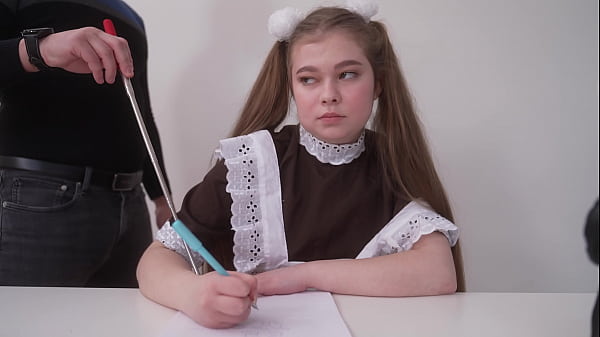 You don 't listen to daddy you don 't learn your lessons you dirty schoolbabe first anal