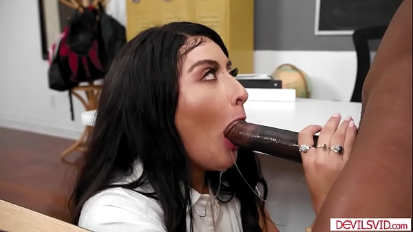 Teen spanked then blowjobs black instructor