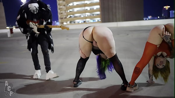 Legendary rockstar fucks two gothic slut after he played him his hit song