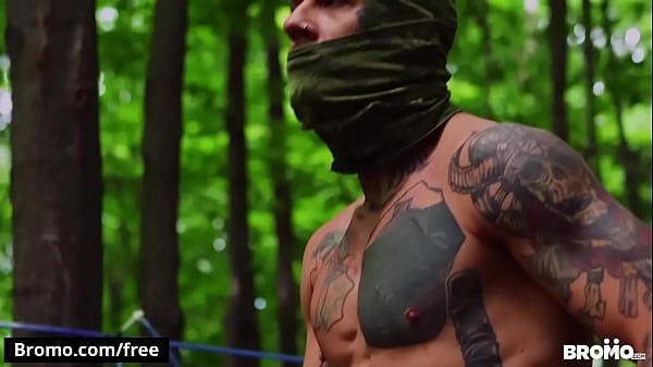 Play MP4 - Bareback fucking with two hunks in the woods - BROMO