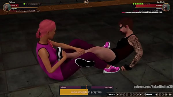 Taleena_VS Lord_Jerle Naked Fighter 3D