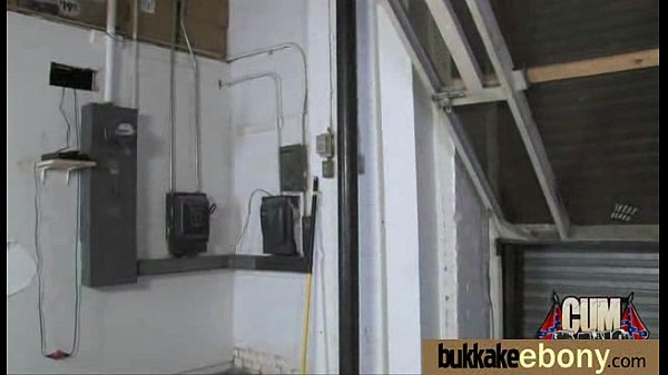 Ebony Cum Slut_Hottie Bukkake Party 6