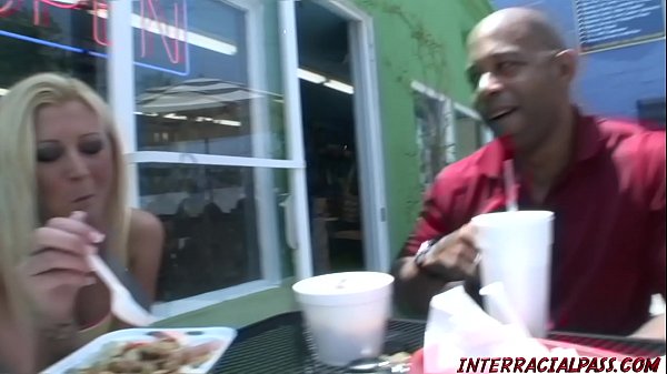 Blonde_double dick by_black dudes in threeway