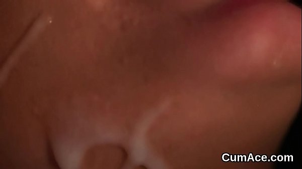Slutty sex kitten gets sperm shot on her face gulping_all the_charge